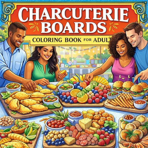 Other - NWT Charcuterie Board Adult and Teen Coloring Book